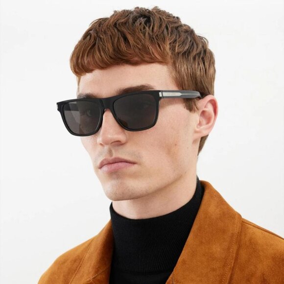 Saint Laurent SL619 005 Sunglasses Havana Square Frame, Brown Lenses - Picture 3 of 11